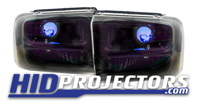 2005-2007 Ford F250 F350 Blue Super Duty Excursion Projector Stage 1 Headlights 