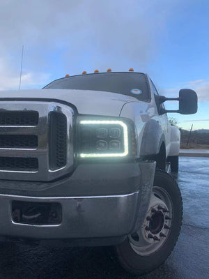 05 - 07 Ford Super Duty/Excursion NOVA - Series LED Projector Headlights Alpha - Black - HIDprojectors