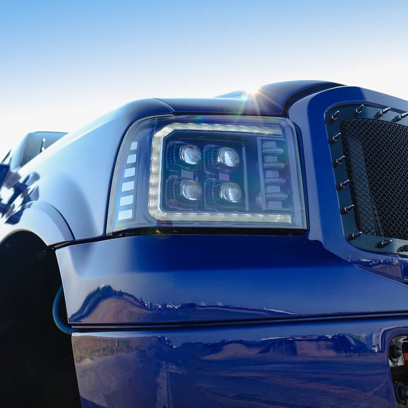 05 - 07 Ford Super Duty/Excursion NOVA - Series LED Projector Headlights Alpha - Black - HIDprojectors
