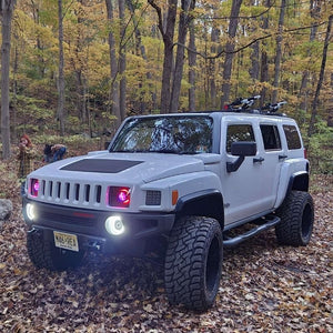 05' - 10' Hummer H3 Headlights With Monster Shrouds - HIDprojectors