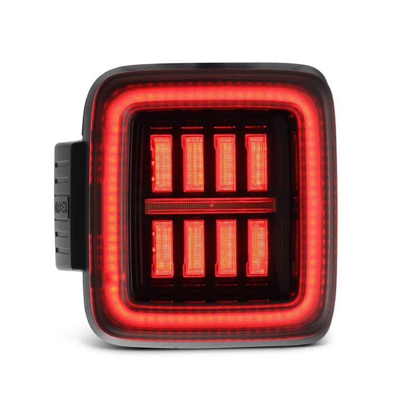 18 - 25 Jeep Wrangler JL NOVA - Series Prismatic LED Tail Lights Alpha - Black - HIDprojectors