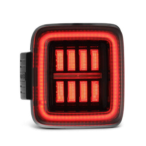 18 - 25 Jeep Wrangler JL NOVA - Series Prismatic LED Tail Lights Alpha - Black - HIDprojectors
