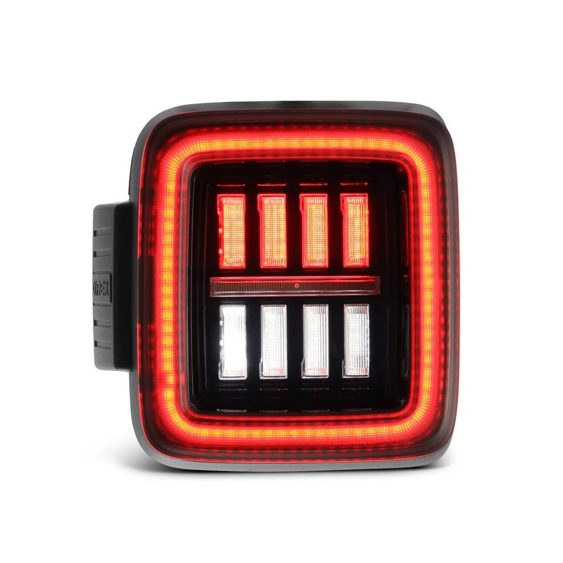 18 - 25 Jeep Wrangler JL NOVA - Series Prismatic LED Tail Lights Alpha - Black - HIDprojectors
