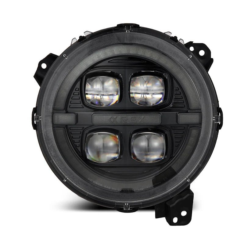 18 - 25 Jeep Wrangler JL NOVA - Series Prismatic LED Tail Lights Alpha - Black - HIDprojectors