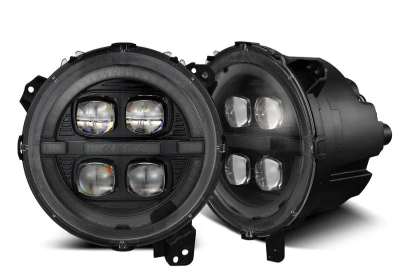 18 - 25 Jeep Wrangler JL NOVA - Series Prismatic LED Tail Lights Alpha - Black - HIDprojectors