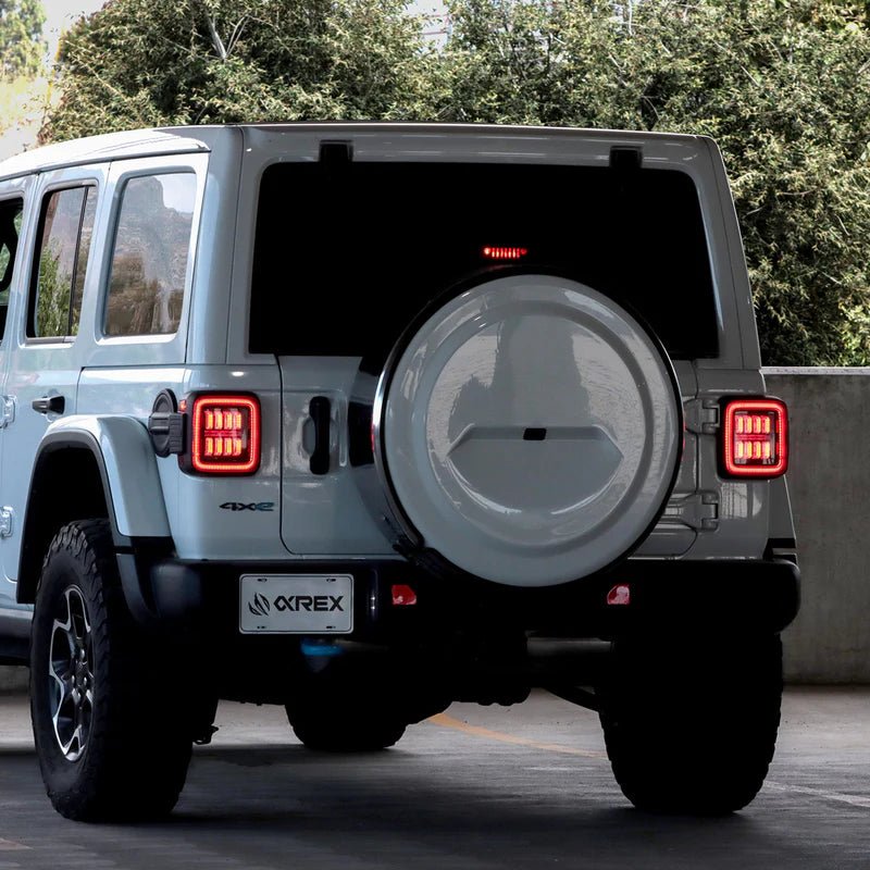18 - 25 Jeep Wrangler JL NOVA - Series Prismatic LED Tail Lights Alpha - Black - HIDprojectors