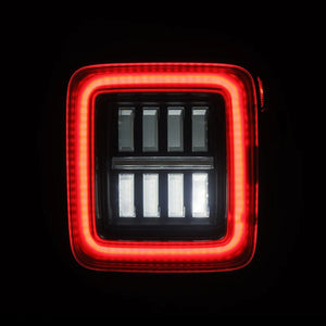 18 - 25 Jeep Wrangler JL NOVA - Series Prismatic LED Tail Lights Alpha - Black - HIDprojectors