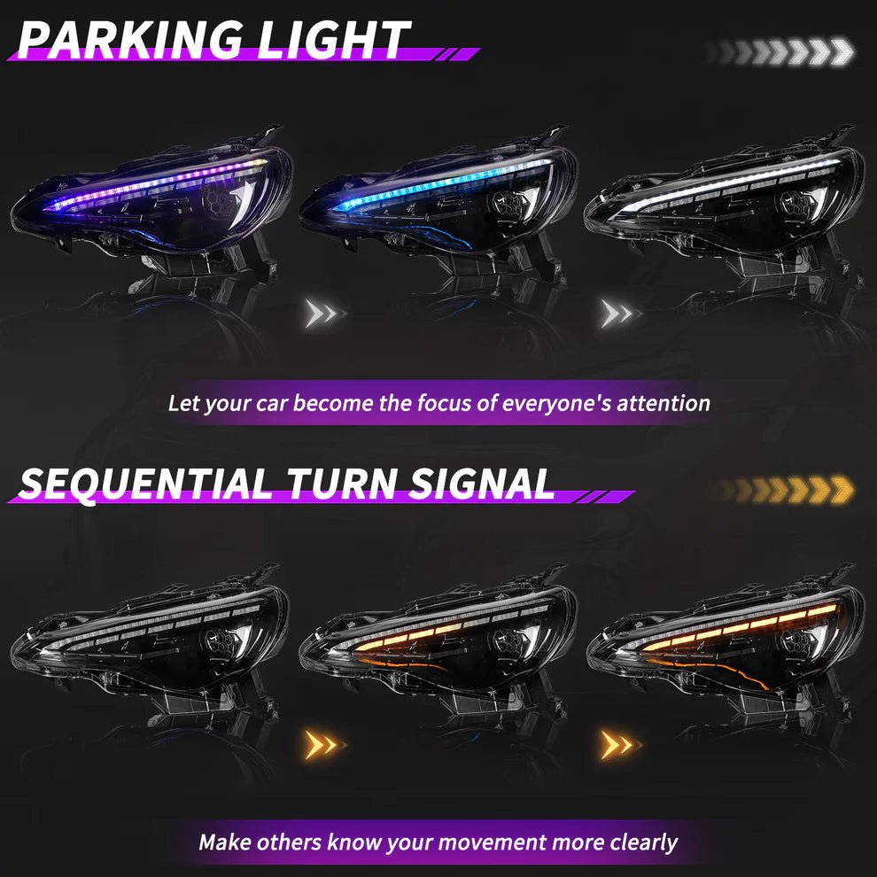 2012 - 2021 Toyota 86 Subaru BRZ LED RGB Headlights - HIDprojectors