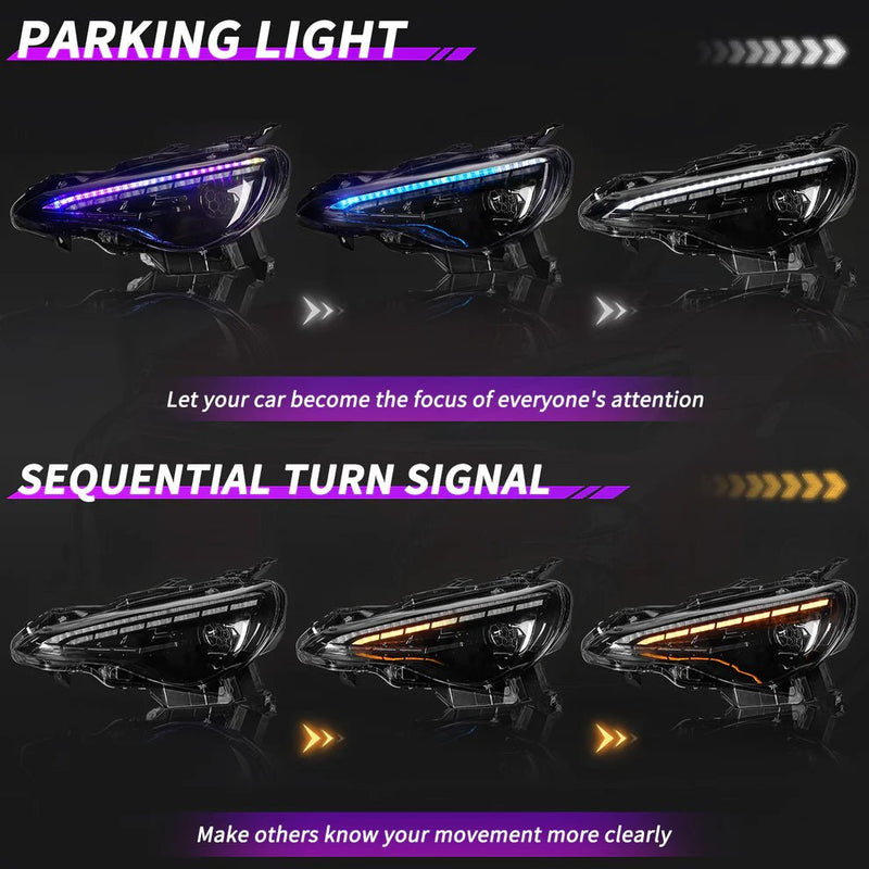 2012 - 2021 Toyota 86 Subaru BRZ LED RGB Headlights - HIDprojectors