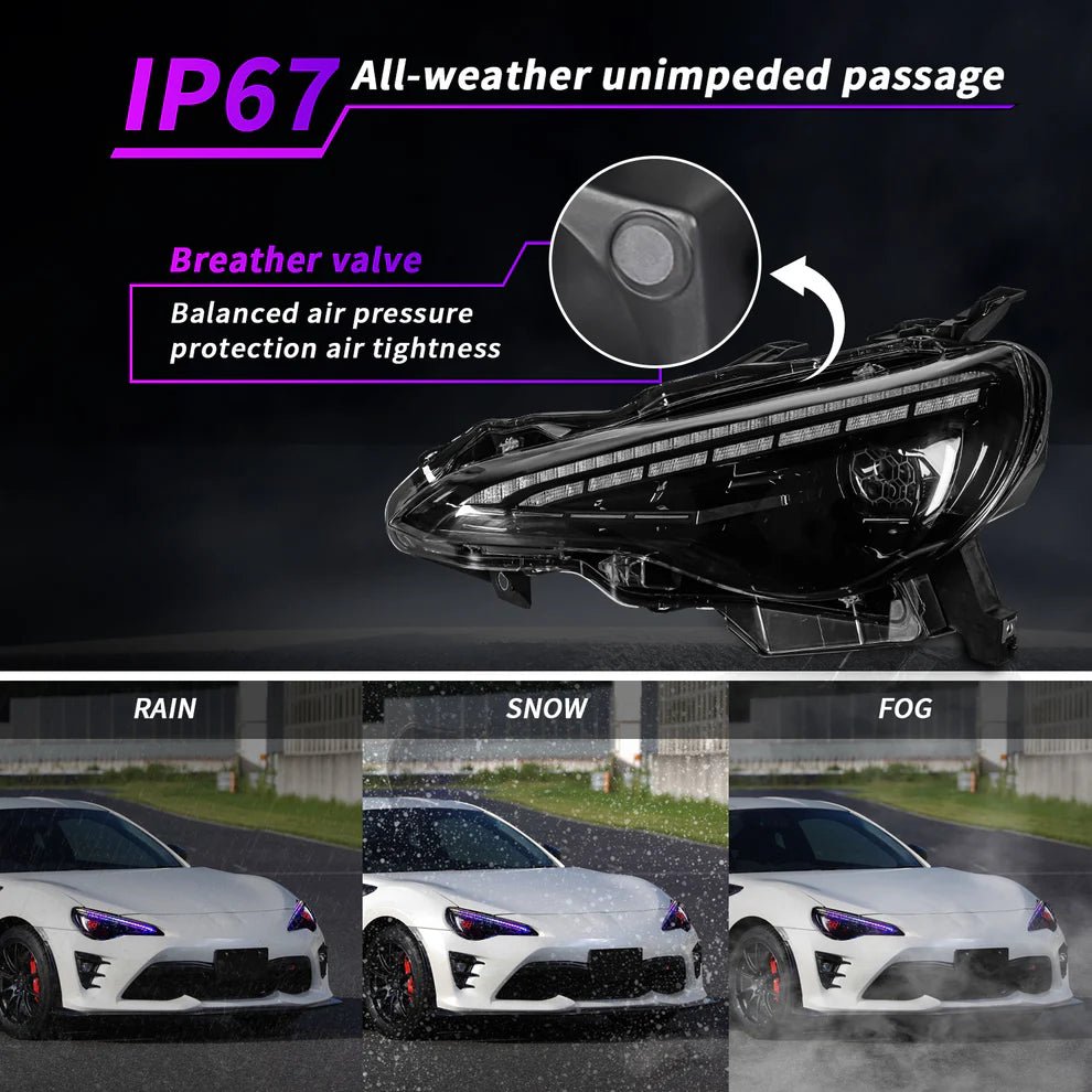 2012 - 2021 Toyota 86 Subaru BRZ LED RGB Headlights - HIDprojectors