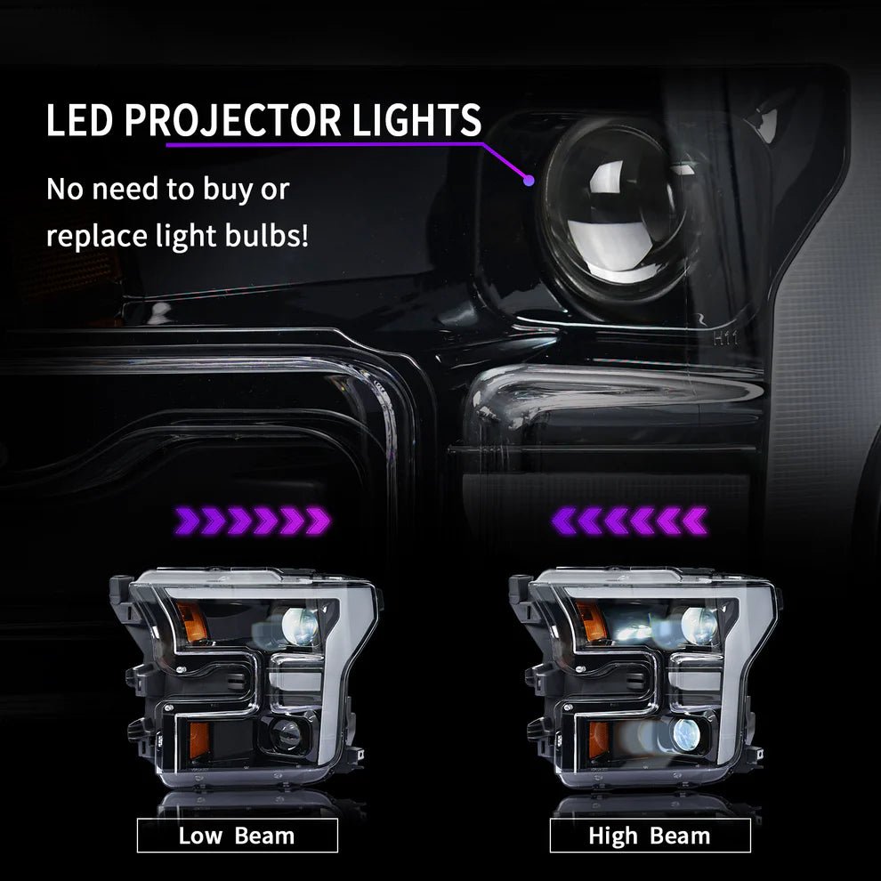 2015 - 2020 Ford F150 LED Headlights - HIDprojectors