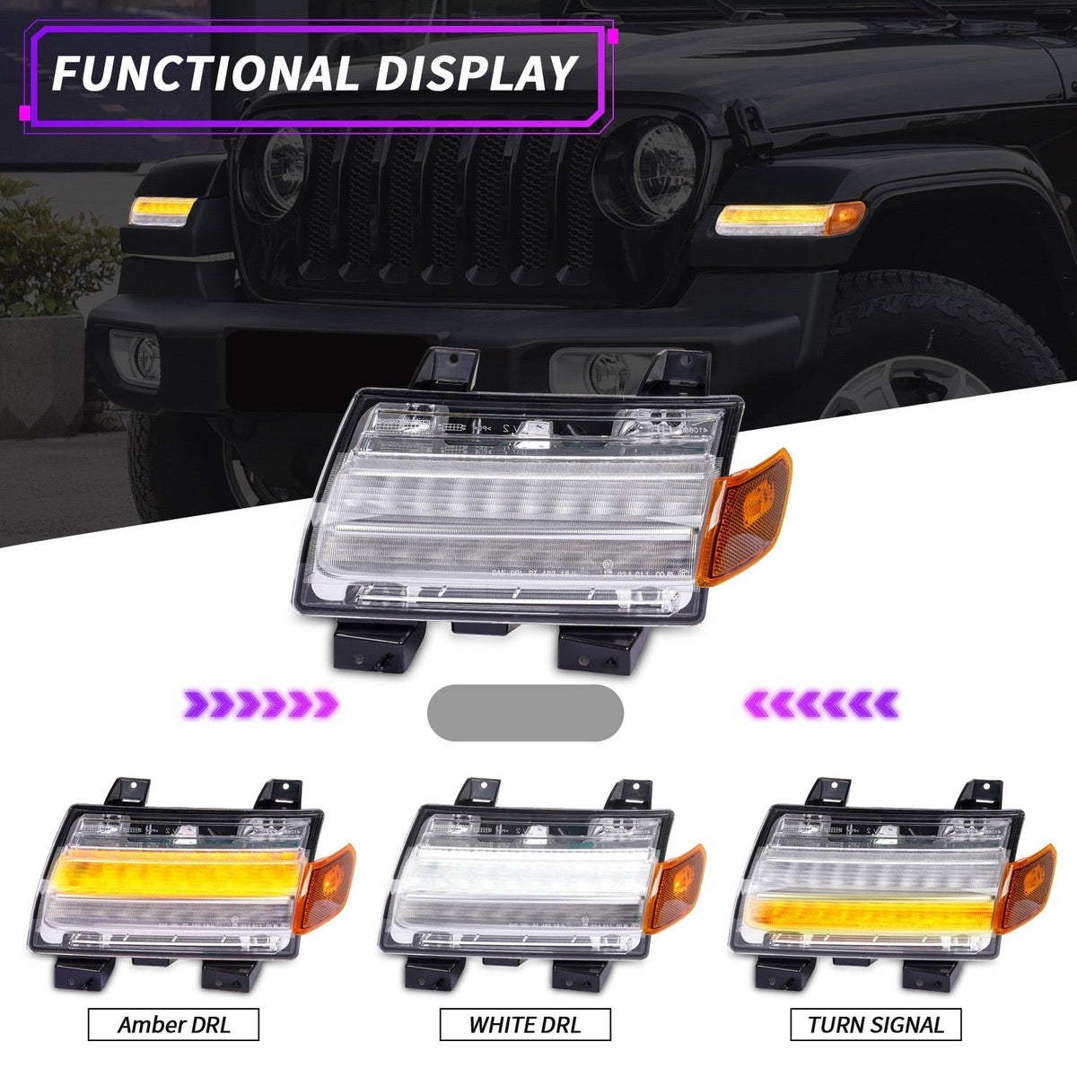 2018+ Jeep JL Wrangler and Gladiator Archaic LED Turn Signals - Clearance - HIDprojectors