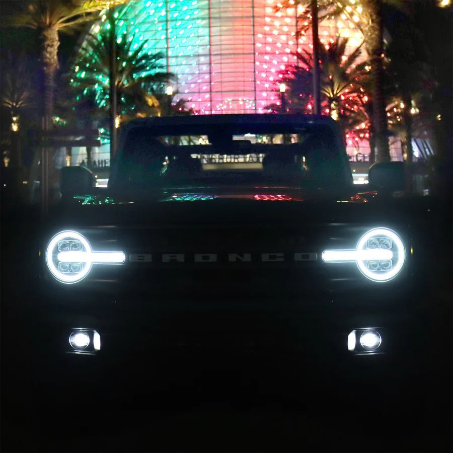 21 - 25 Ford Bronco /22 - 25 Ford Bronco Raptor NOVA - Series LED Projector Headlights Alpha - black - HIDprojectors