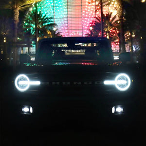 21 - 25 Ford Bronco /22 - 25 Ford Bronco Raptor NOVA - Series LED Projector Headlights Alpha - black - HIDprojectors