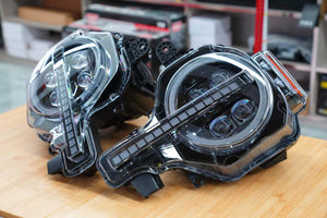 21 - 25 Ford Bronco Archaic LED Projector Headlights with White & Amber DRL - HIDprojectors