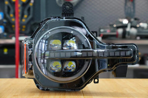 21 - 25 Ford Bronco Archaic LED Projector Headlights with White & Amber DRL - HIDprojectors