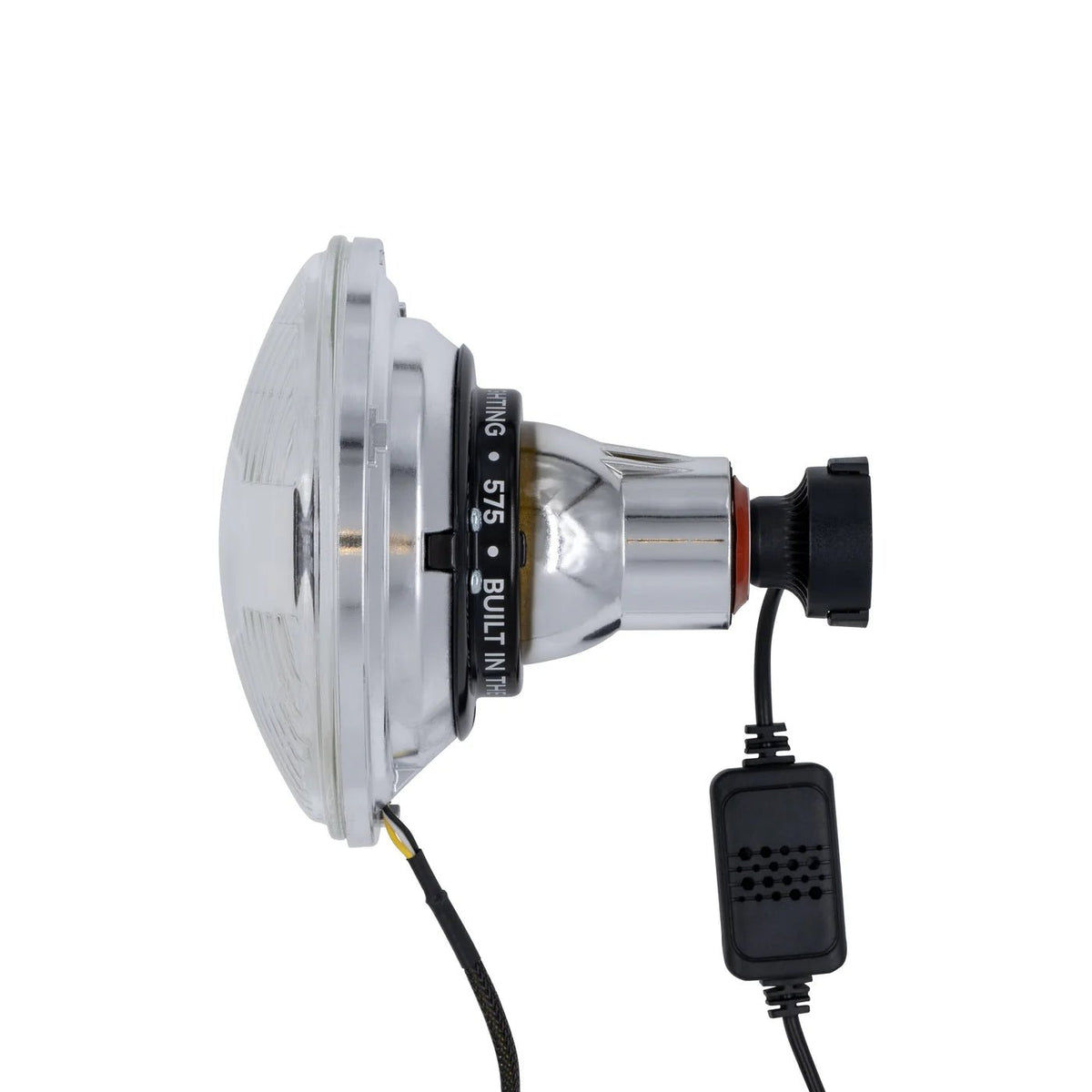 5.75 LED Chrome 30W 575 with Original Glass - 4 light setup with switchback halos - HIDprojectors