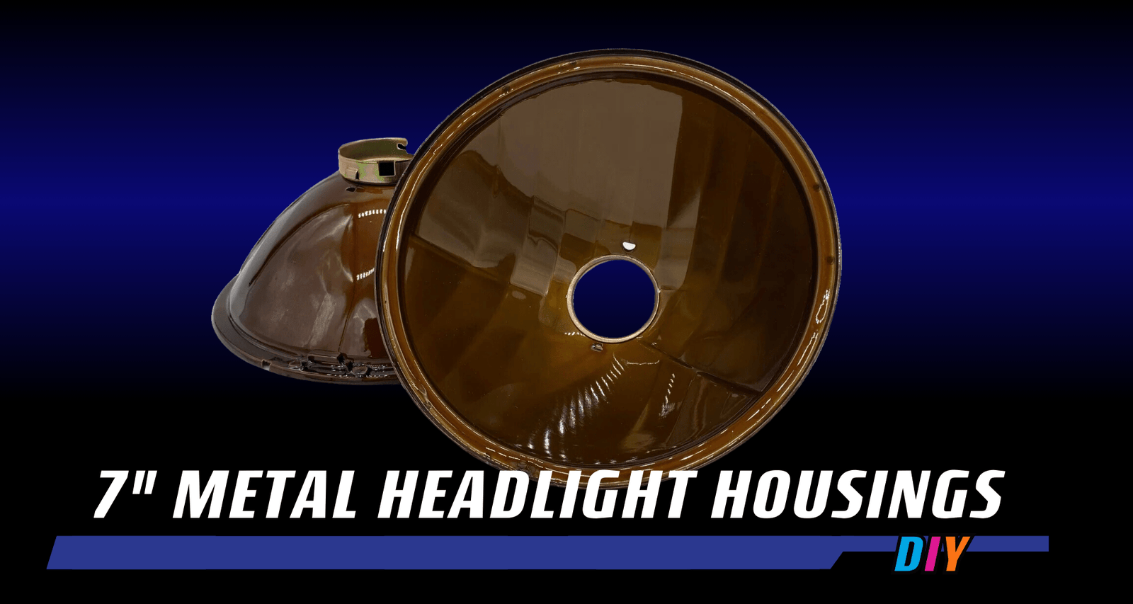 7" Metal Headlight Housings - DIY - HIDprojectors