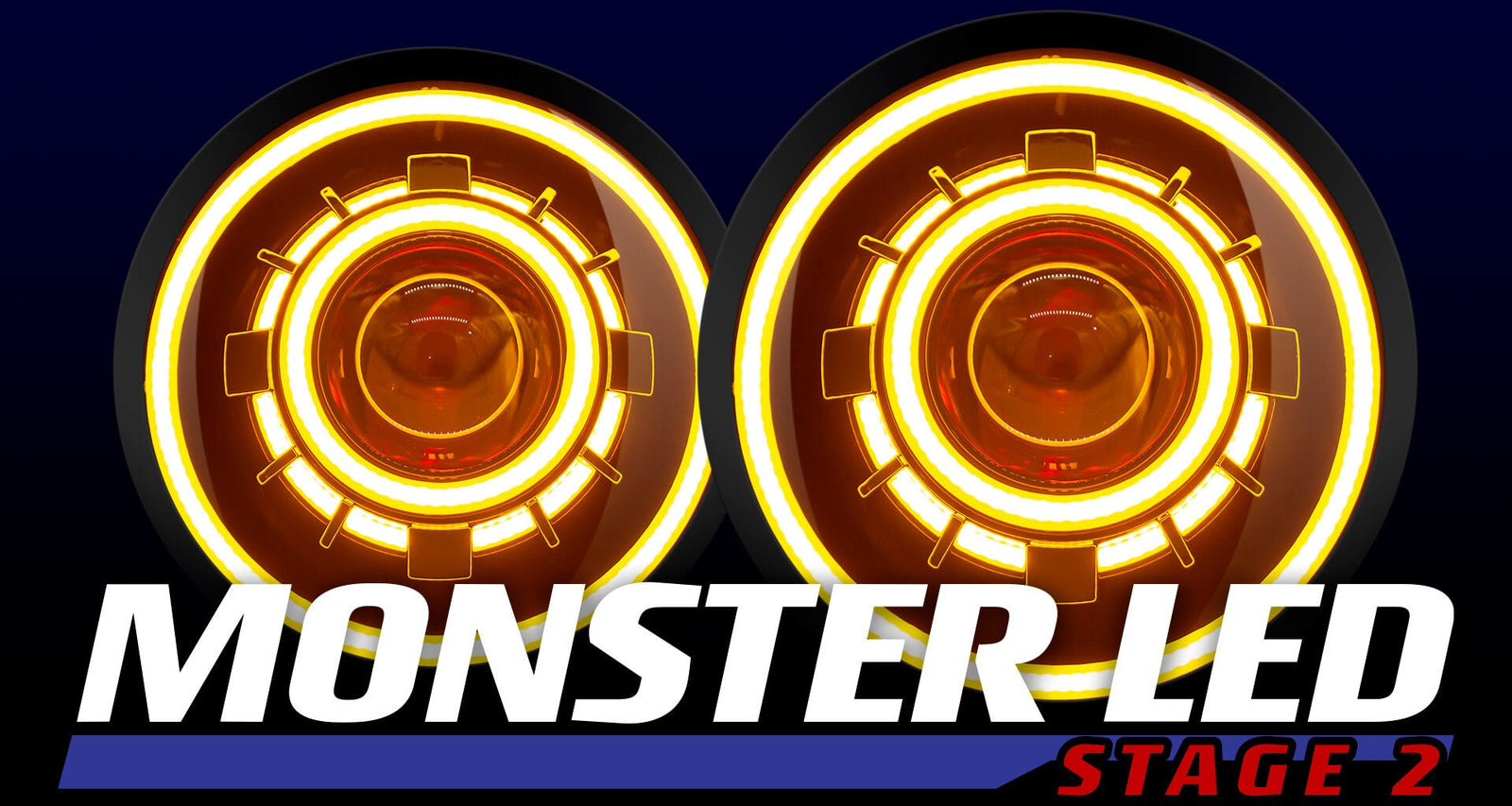 7" MONSTER Stage 2 (HID version - Display lights - Clearance) - HIDprojectors