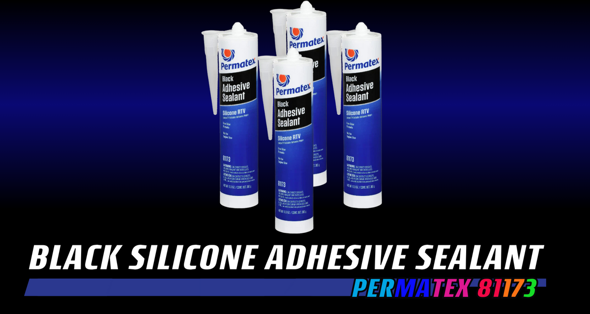 Permatex 81173 Black Silicone Adhesive Sealant, 12.9 oz