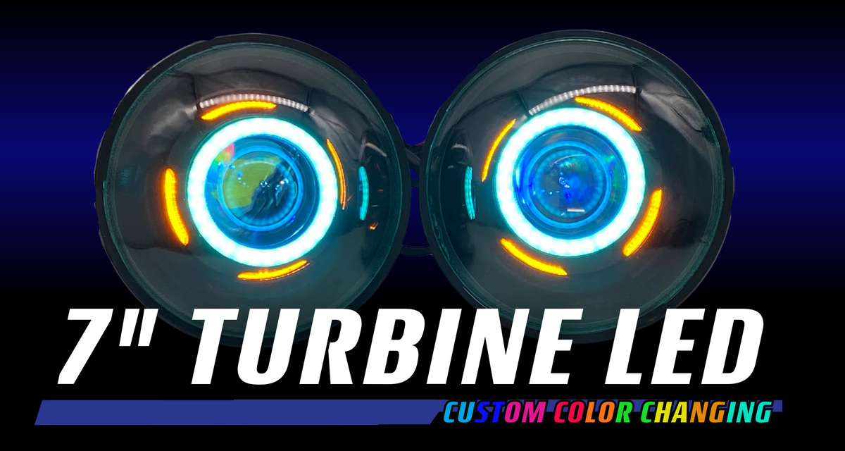 Custom Color Changing RGB Apollo 7&quot; Headlights - Clearance