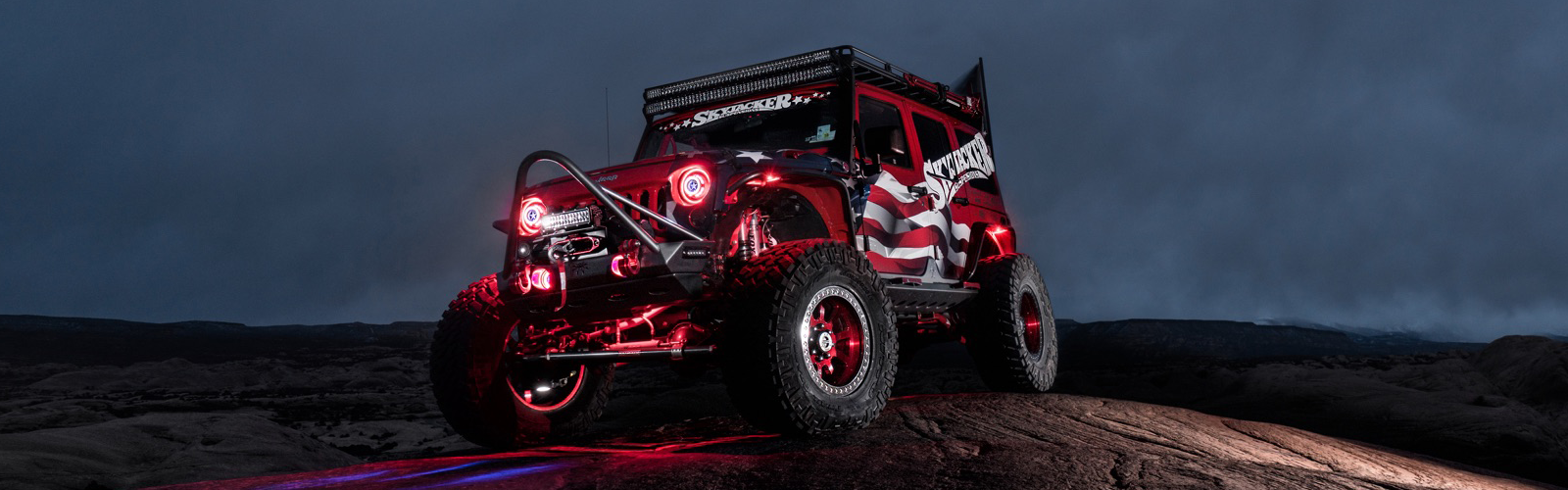 Jeep with LED headlight upgrade - newsletter signup image
