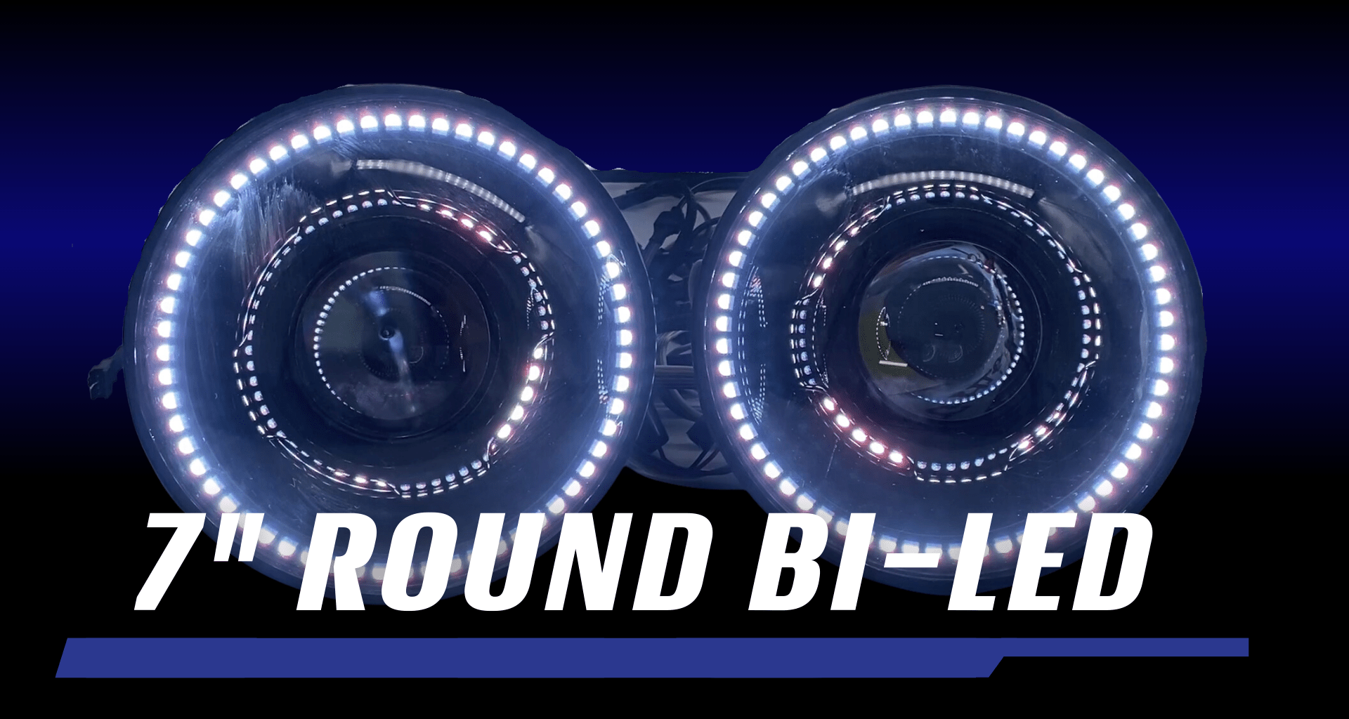 Clearance 7 inch round color changing & switchback prototype headlights - HIDprojectors