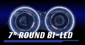 Clearance 7 inch round color changing & switchback prototype headlights - HIDprojectors
