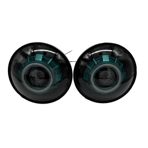 Clearance custom teal Skull headlights! 7" - HIDprojectors