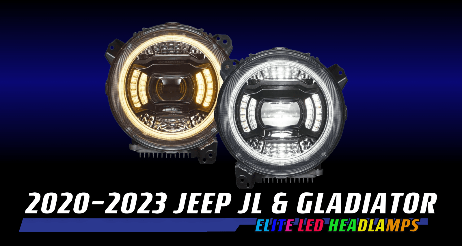 Elite LED Headlamps for 2020 - 2023 Jeep JL & Gladiator - HIDprojectors