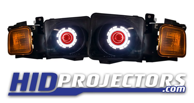 05' - 10' Hummer H3 Headlights With Monster Shrouds - HIDprojectors