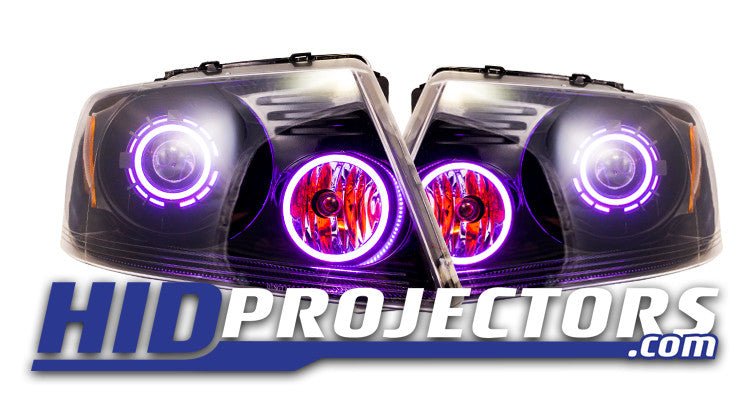 2004 - 2008 Ford F150 Projector Retrofit with Monster Shrouds - HIDprojectors