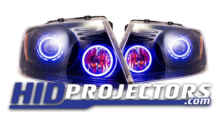 2004 - 2008 Ford F150 Projector Retrofit with Monster Shrouds - HIDprojectors