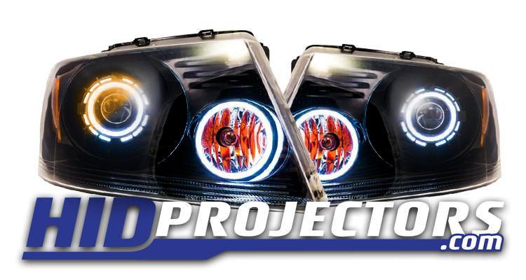 2004 - 2008 Ford F150 Projector Retrofit with Monster Shrouds - HIDprojectors