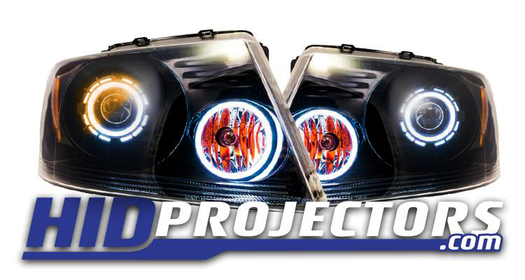 2004-2008 Ford F150 Projector Retrofit with Monster Shrouds