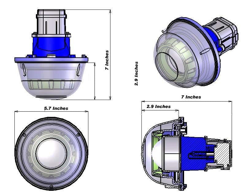 5.75 HID D1S Headlights