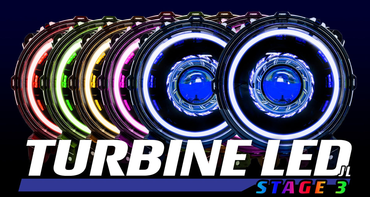 9" Turbine Stage 3 Bi - LED Projector Headlights - Black Friday - HIDprojectors