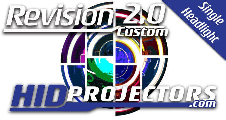 Bi - LED Custom (choose your LED colors) - Single Headlight - HIDprojectors