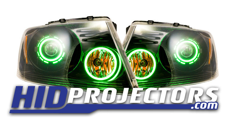 Ford F150 Green Projector with Monster Shrouds