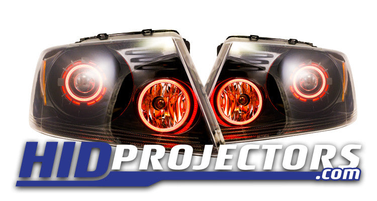 Ford F150 Red Projector with Monster Shrouds