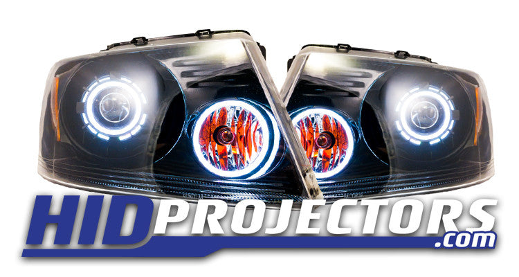 2004-2008 Ford F150 Projector Retrofit with Monster Shrouds