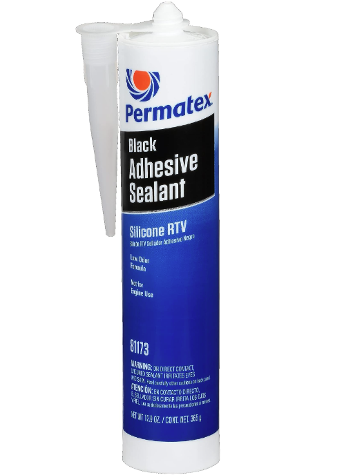 Permatex 81173 Black Silicone Adhesive Sealant, 12.9 oz