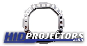 Square Mini Gatling Gun Shrouds - Chrome - HIDprojectors