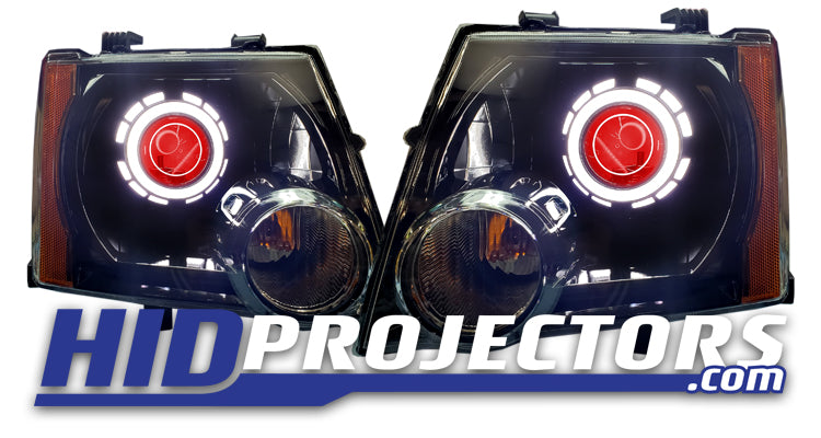 Nissan Black Xterra Projector Stage 3 Red Bi-LED Headlights